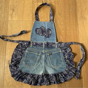 Cute Handmade Jeans Denims Apron Chef Cooking Baking Gardening Painting DIY